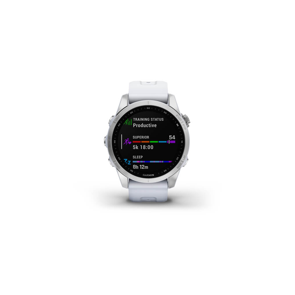 Смарт-часы Garmin fenix 7S Stainless Steel w/Whitestone Band, GPS (010-02539-03) - 1