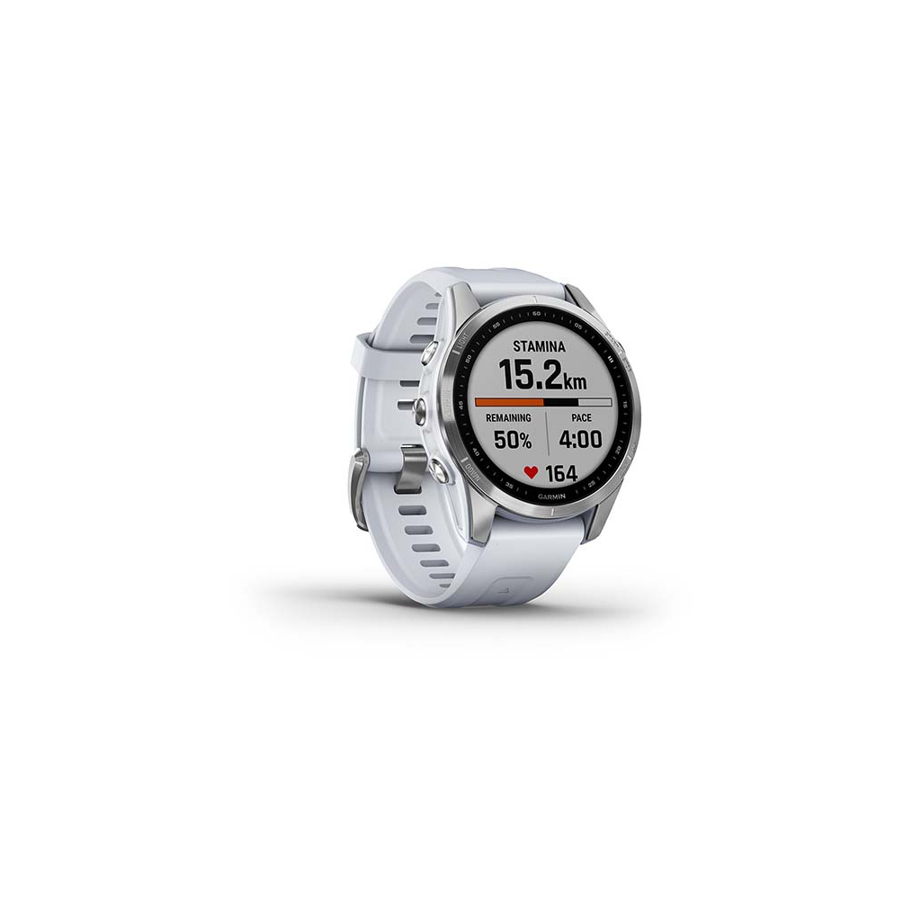Смарт-часы Garmin fenix 7S Stainless Steel w/Whitestone Band, GPS (010-02539-03) - 2