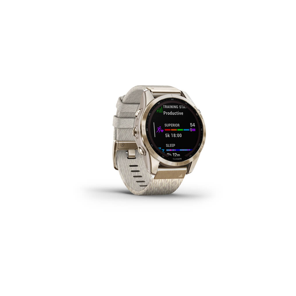Смарт-часы Garmin fenix 7S,Sapph Sol, Cream Gold Ti w/Cream Nylon, GPS (010-02539-39) - 2