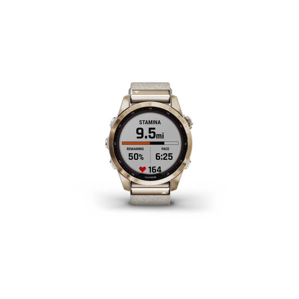 Смарт-часы Garmin fenix 7S,Sapph Sol, Cream Gold Ti w/Cream Nylon, GPS (010-02539-39) - 5