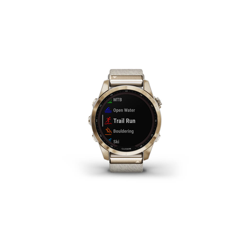 Смарт-часы Garmin fenix 7S,Sapph Sol, Cream Gold Ti w/Cream Nylon, GPS (010-02539-39) - 6