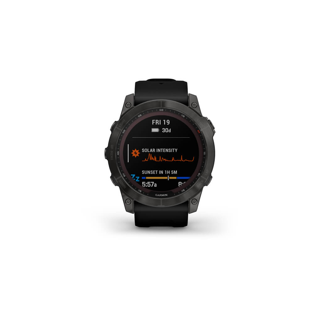Смарт-часы Garmin fenix 7X Sapph Sol Carbon Gray DLC Ti w/Black, GPS (010-02541-11) - 1