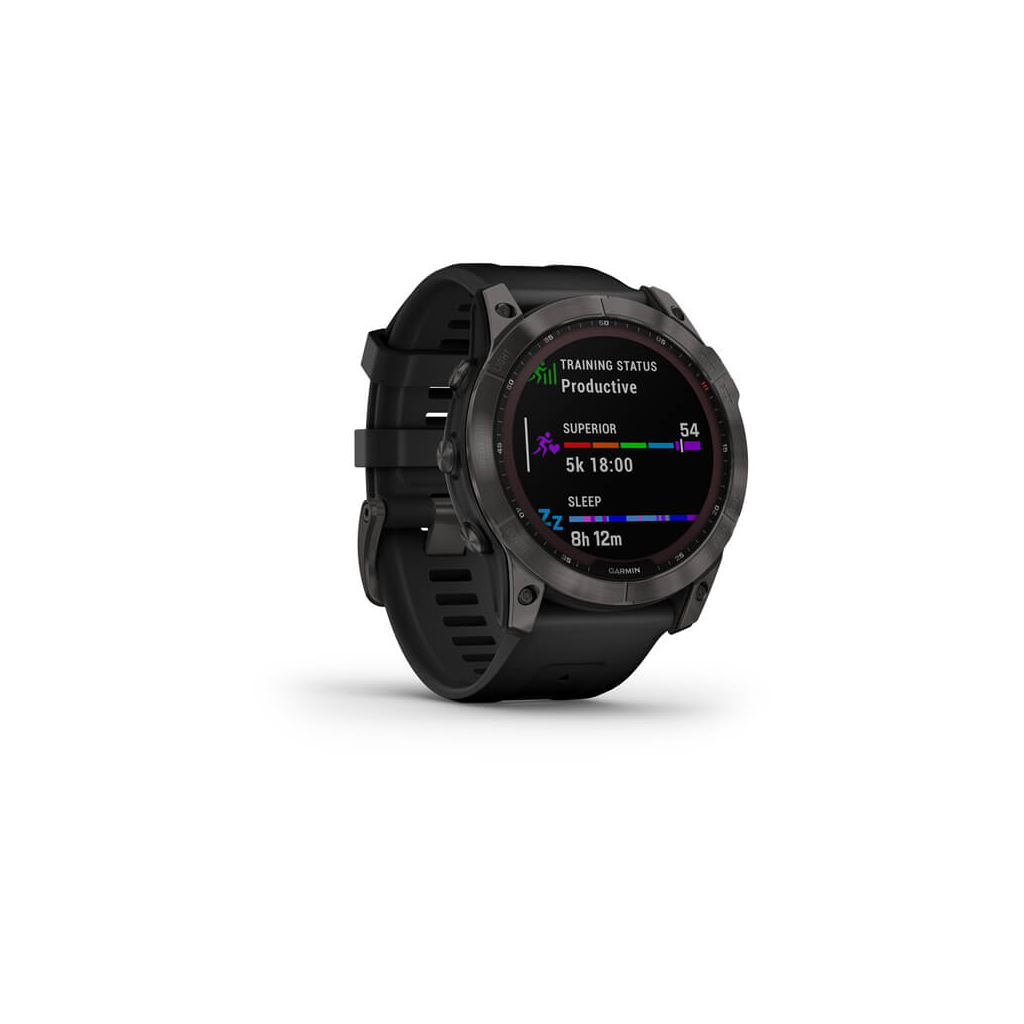 Смарт-часы Garmin fenix 7X Sapph Sol Carbon Gray DLC Ti w/Black, GPS (010-02541-11) - 2