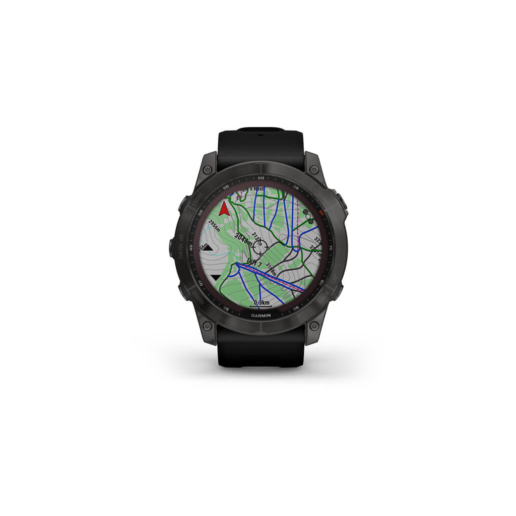 Смарт-часы Garmin fenix 7X Sapph Sol Carbon Gray DLC Ti w/Black, GPS (010-02541-11) - 3