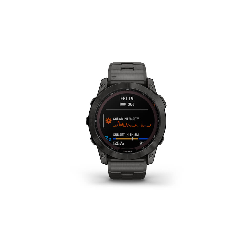 Смарт-часы Garmin fenix 7X Sapph Sol Carbon Gray DLC Ti, GPS (010-02541-27) - 1