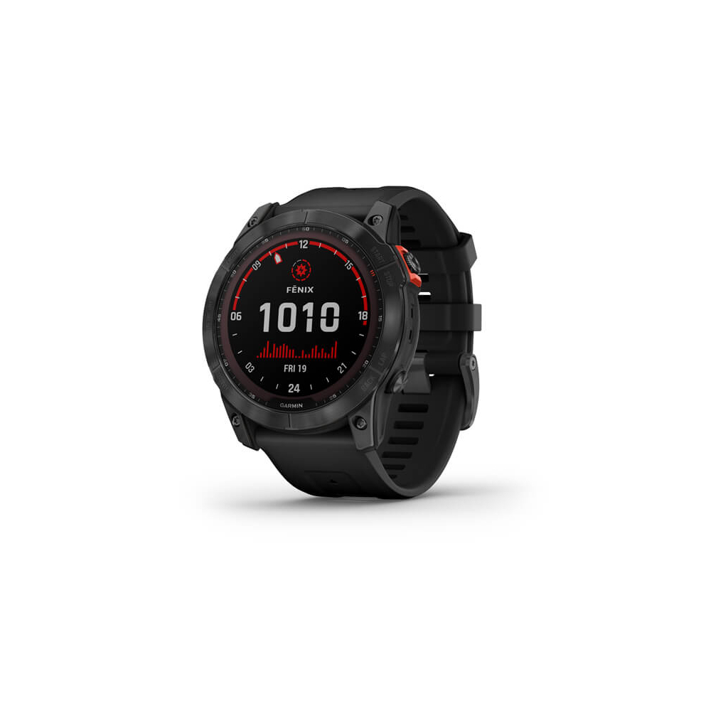 Смарт-часы Garmin fenix 7X Sol Slate Gray w/Black Band, GPS (010-02541-01)