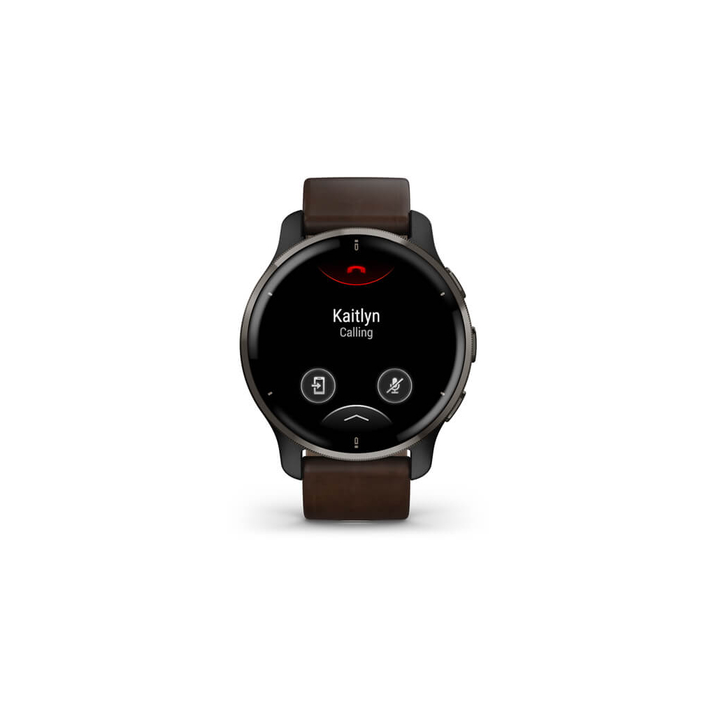 Смарт-часы Garmin Venu 2 Plus, Black + Slate, Leather, GPS (010-02496-15) - 1