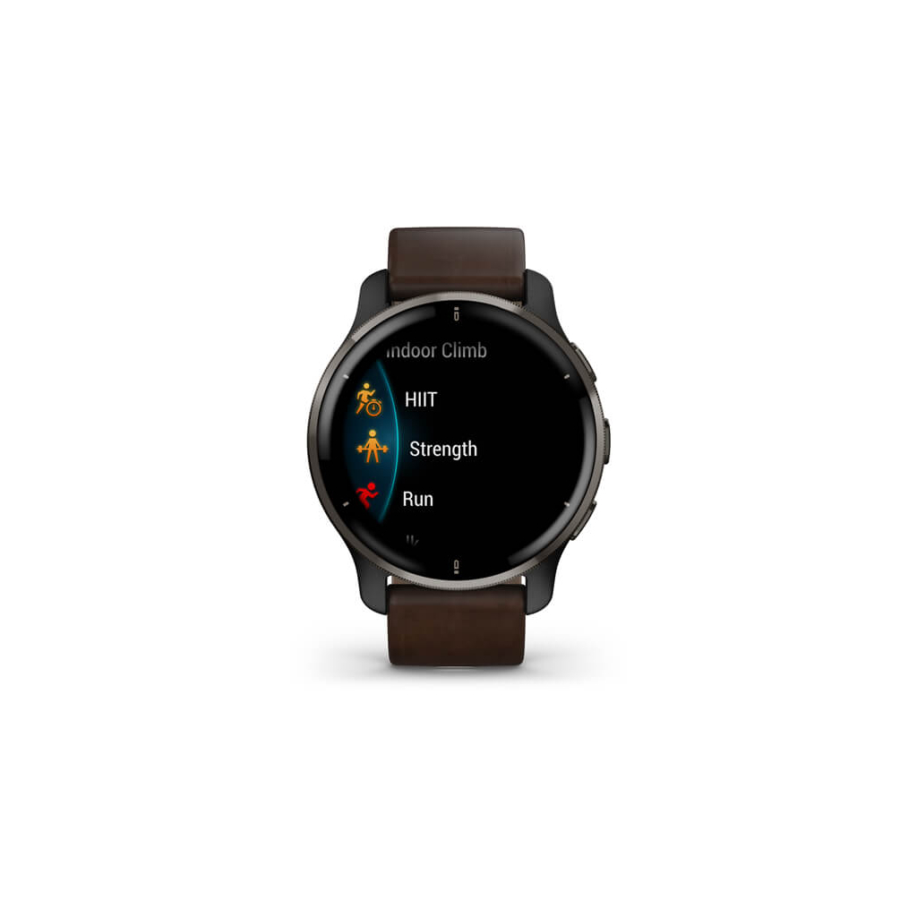 Смарт-часы Garmin Venu 2 Plus, Black + Slate, Leather, GPS (010-02496-15) - 5