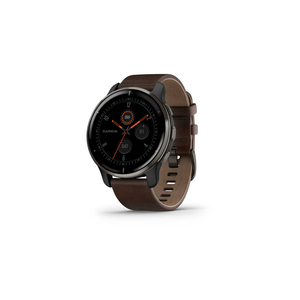 Смарт-часы Garmin Venu 2 Plus, Black + Slate, Leather, GPS (010-02496-15)