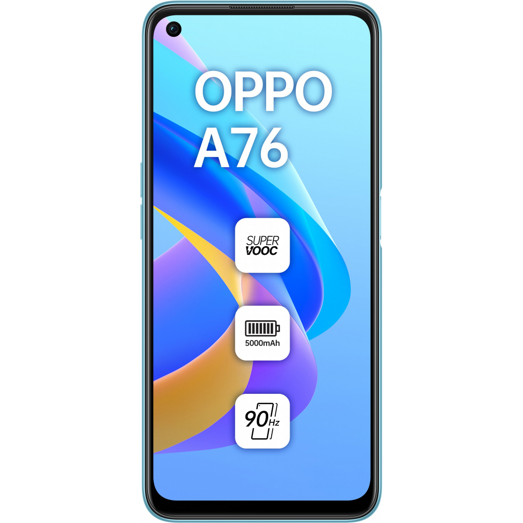 Мобильный телефон Oppo A76 4/128GB Glowing Blue (OFCPH2375_BLUE) - 1
