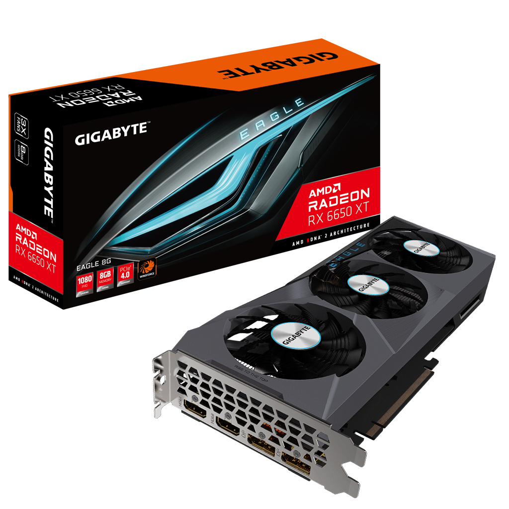 Видеокарта GIGABYTE Radeon RX 6650 XT 8Gb EAGLE (GV-R665XTEAGLE-8GD)