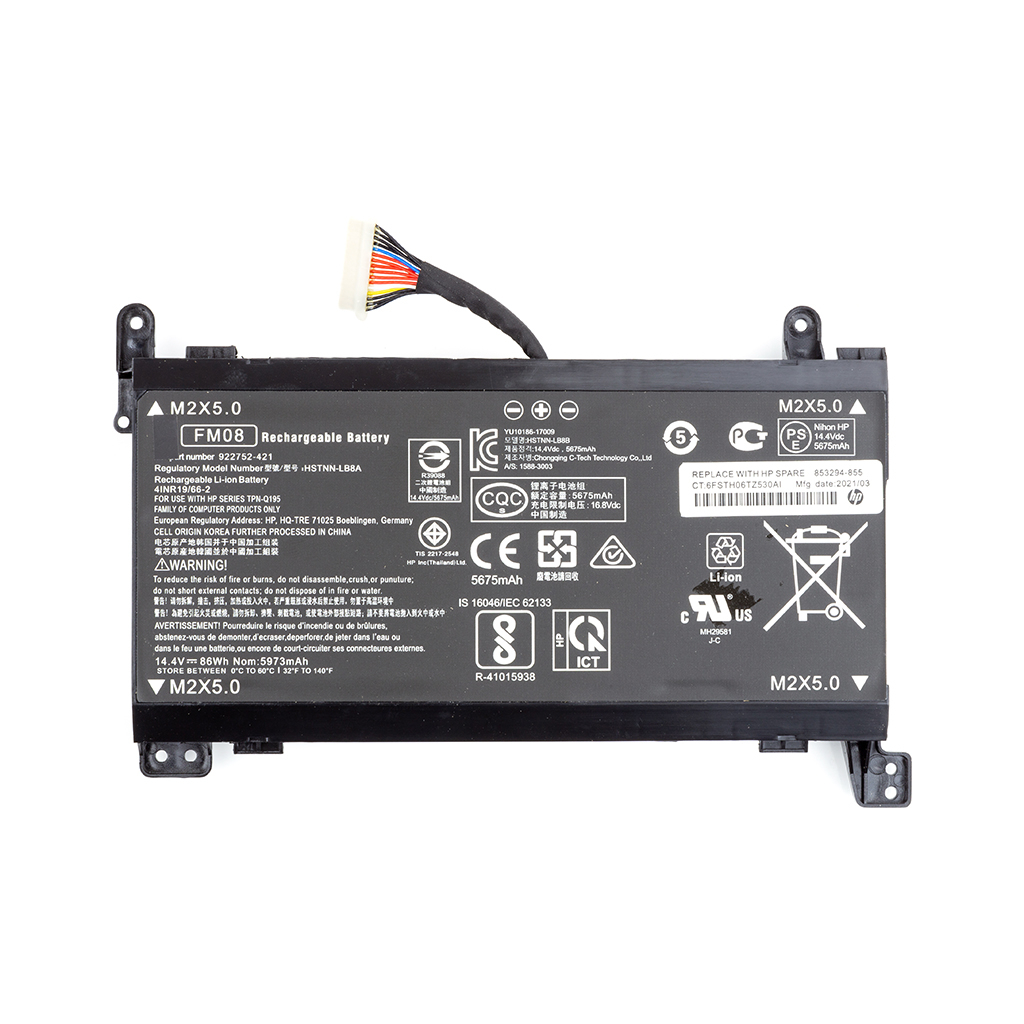 Аккумулятор для ноутбука PowerPlant HP Omen 17 (FM08) 14.4V 5973mAh, 16 pin (NB461776)