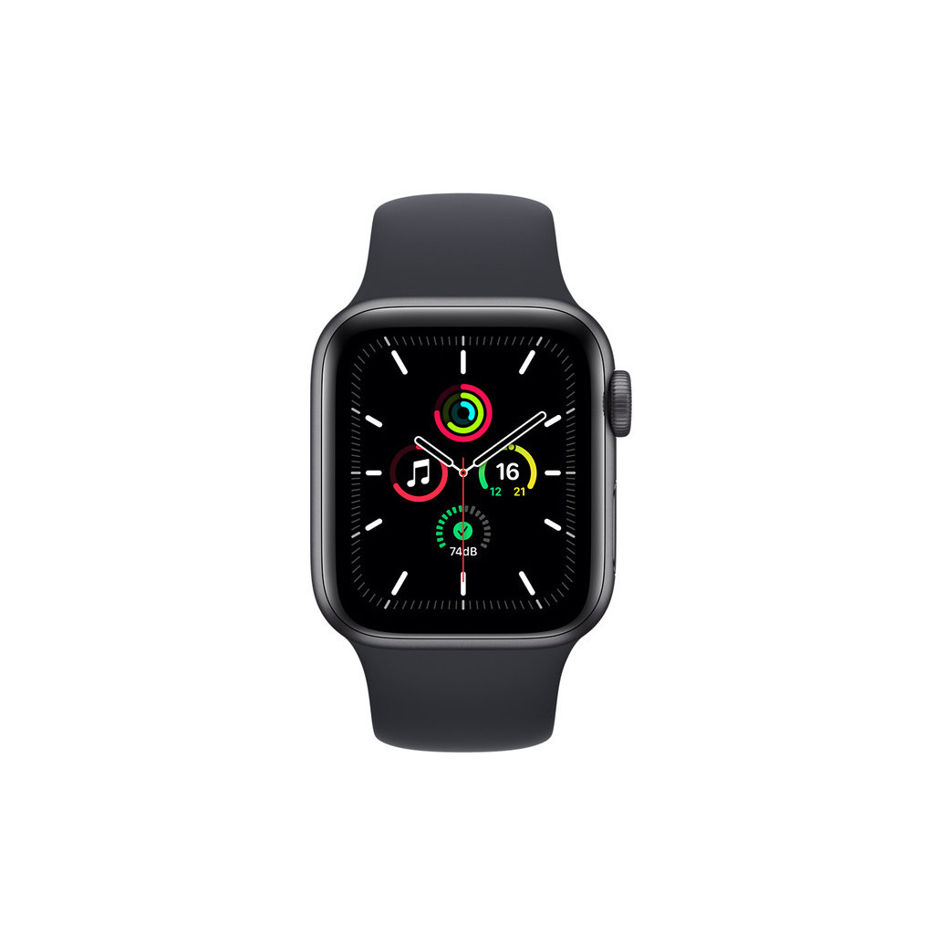 Смарт-часы Apple Watch SE GPS, 40mm Space Grey Aluminium Case with Midnight S (MKQ13GK/A) - 1