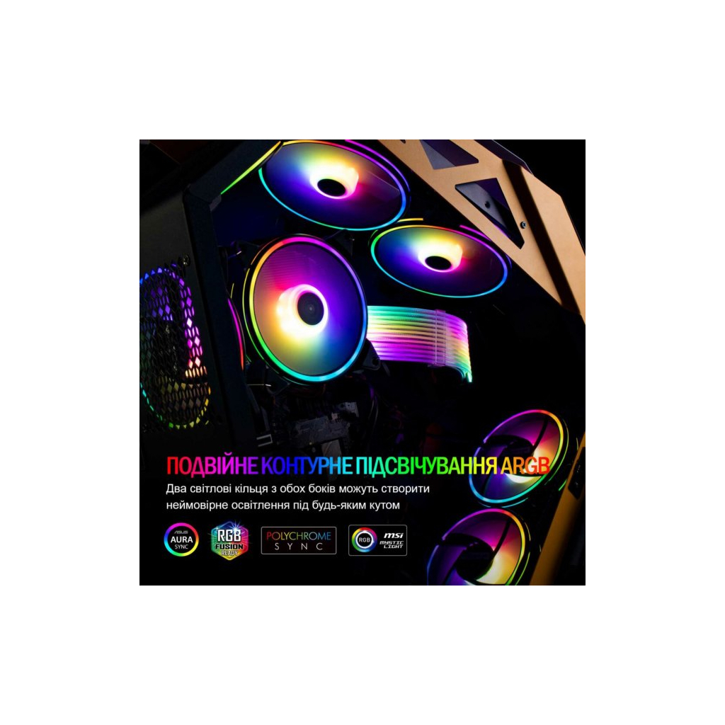 Кулер для корпуса Zezzio ZF-120 ARGB - 2