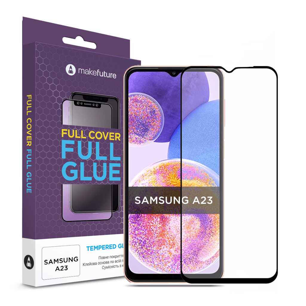 Стекло защитное MakeFuture Samsung A23 (MGF-SA23)