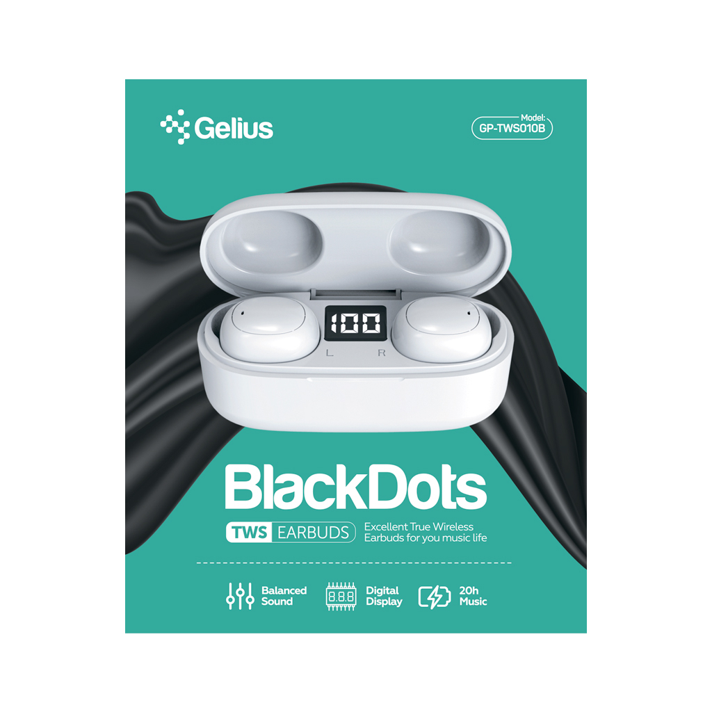 Наушники Gelius Pro BlackDots GP-TWS010B White (00000088856) - 2
