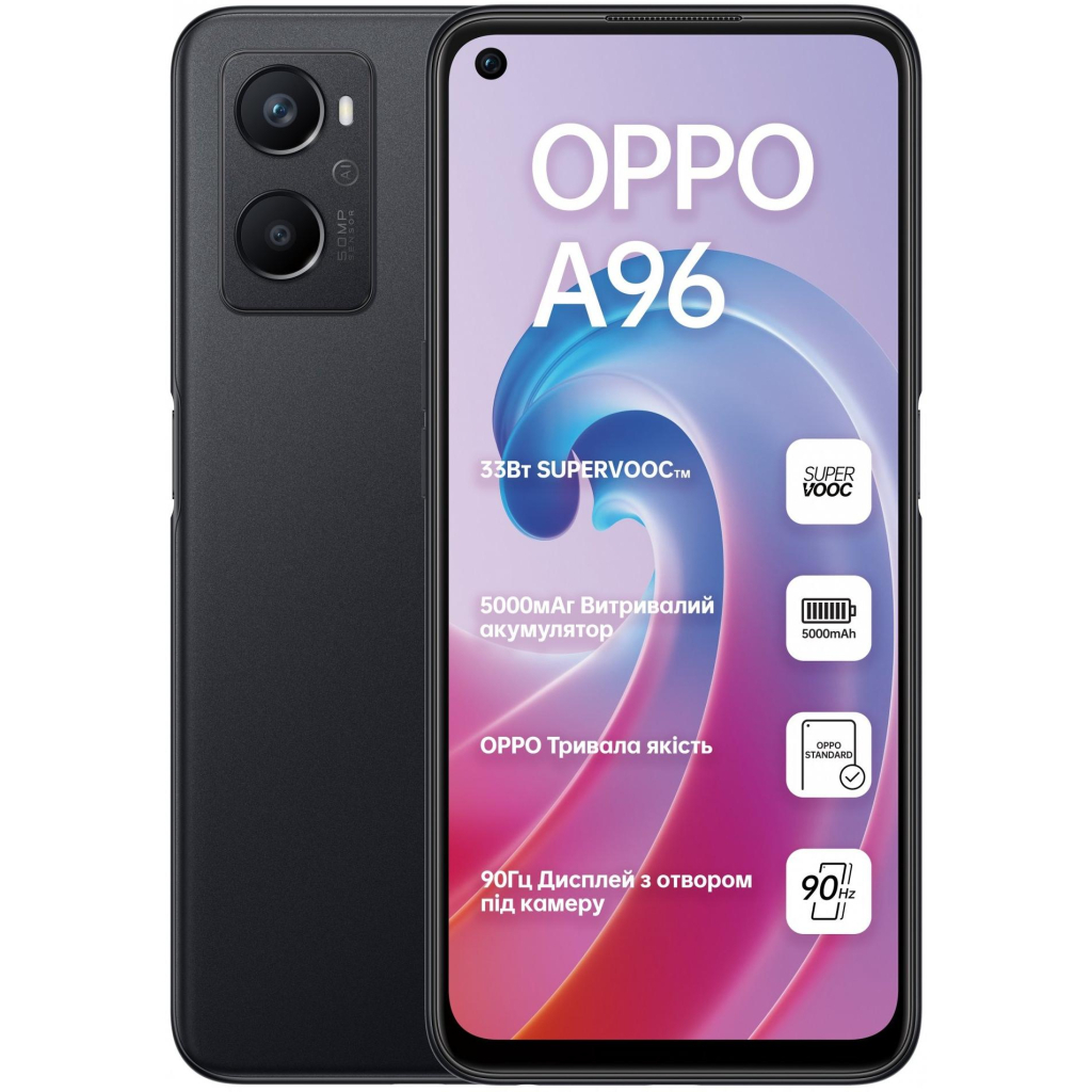 Мобильный телефон Oppo A96 6/128GB Starry Black (OFCPH2333_BLACK)