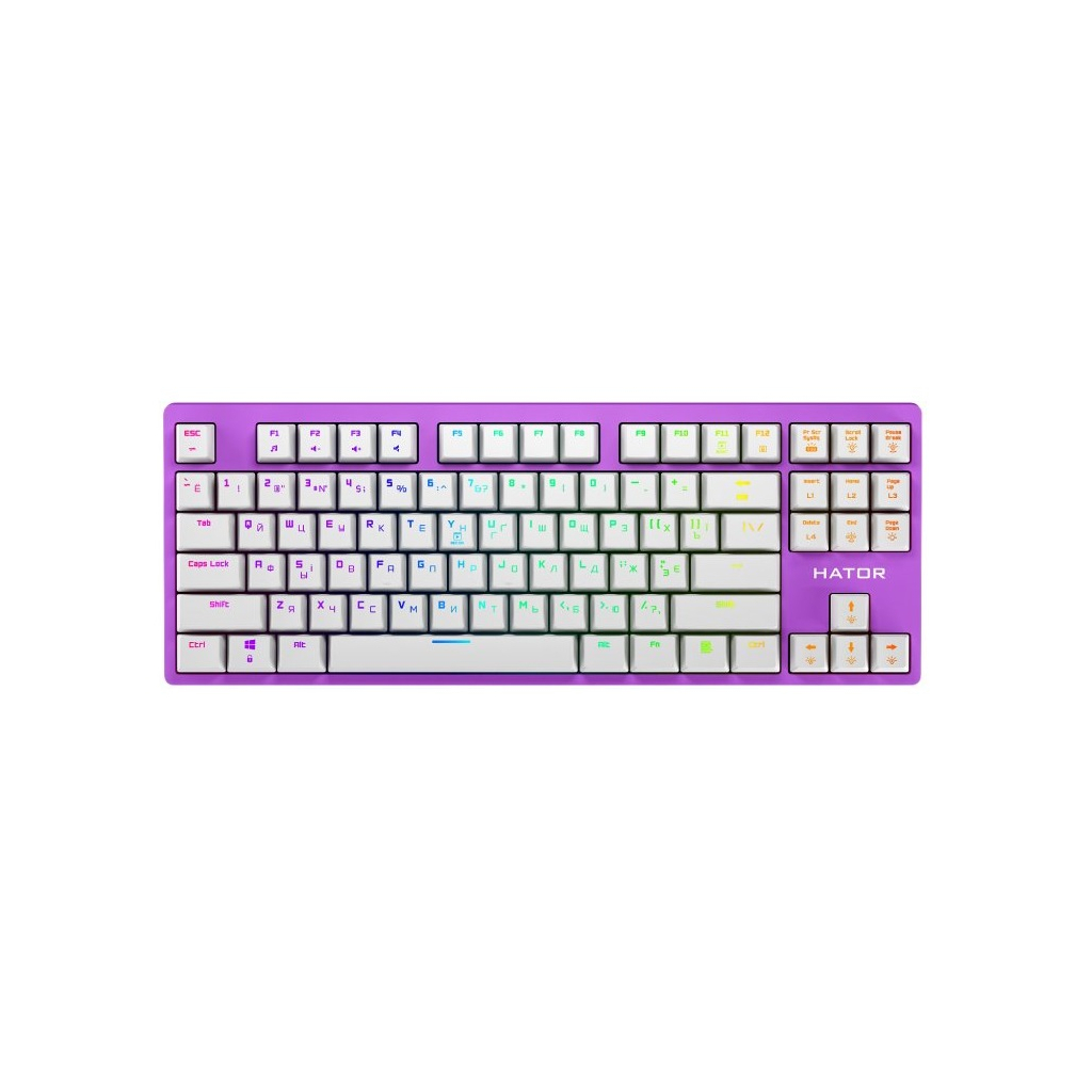 Клавиатура Hator Rockfall EVO TKL Kailh Optical Lilac (HTK-633)