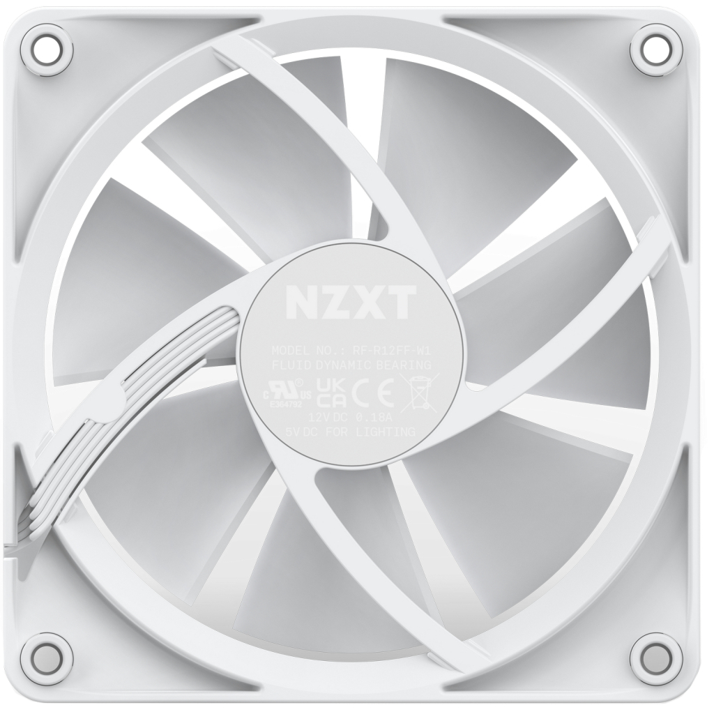 Кулер для корпуса NZXT F120RGB Single (White) (RF-R12SF-W1) - 5