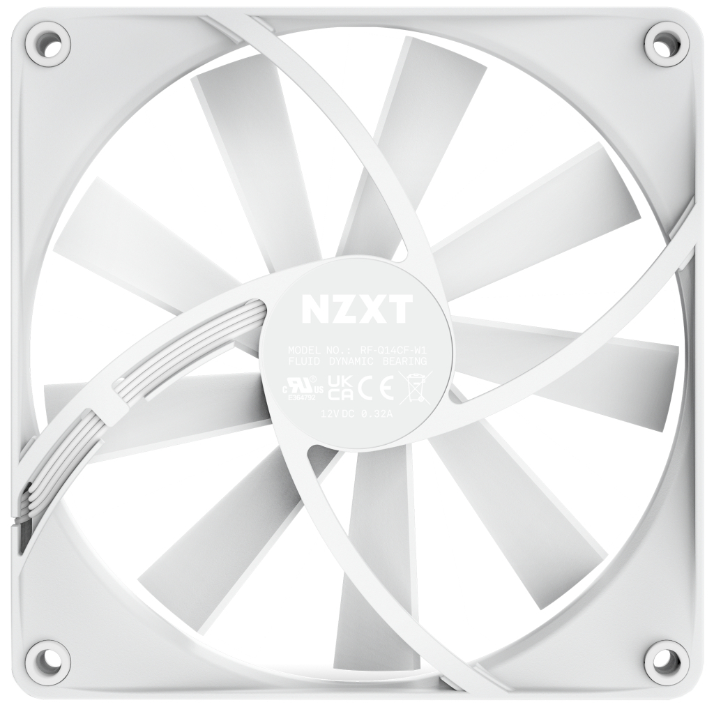 Кулер для корпуса NZXT F140Q Single (White) (RF-Q14SF-W1) - 3