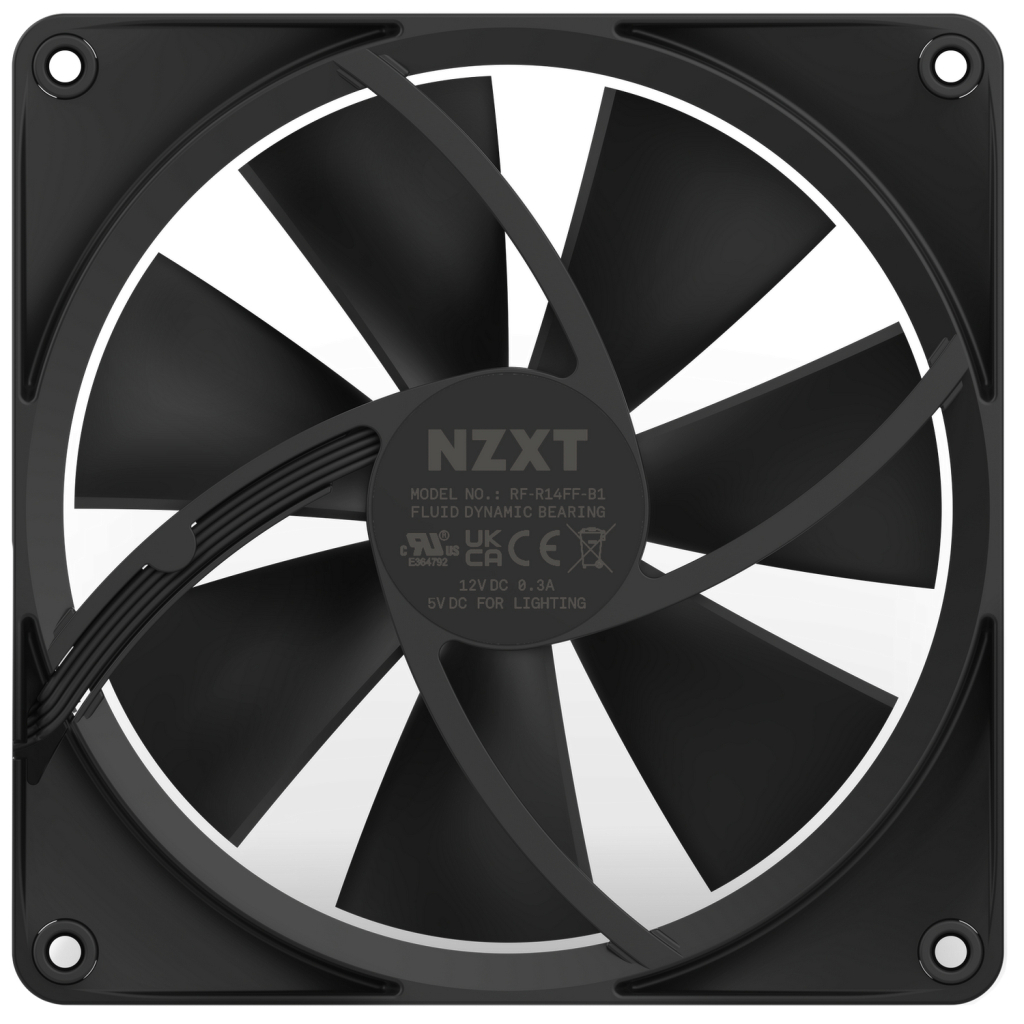 Кулер для корпуса NZXT F140RGB Single (Black) (RF-R14SF-B1) - 5