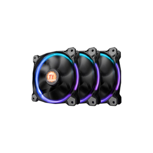 Кулер для корпуса ThermalTake Riing 12 LED RGB 256 Colors Fan (комплект из 3-х) (CL-F042-PL12SW-B)