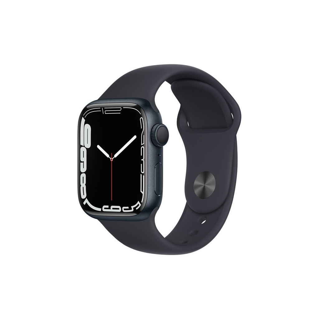 Смарт-часы Apple Watch Series 7 GPS 41mm Midnight Aluminium Case with Black S (MKMX3RB/A)