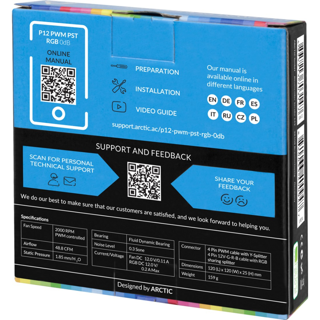 Кулер для корпуса Arctic P12 PWM PST RGB (ACFAN00186A) - 4