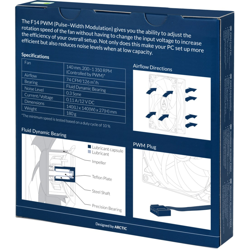 Кулер для корпуса Arctic F14 PWM (ACFAN00218A) - 4