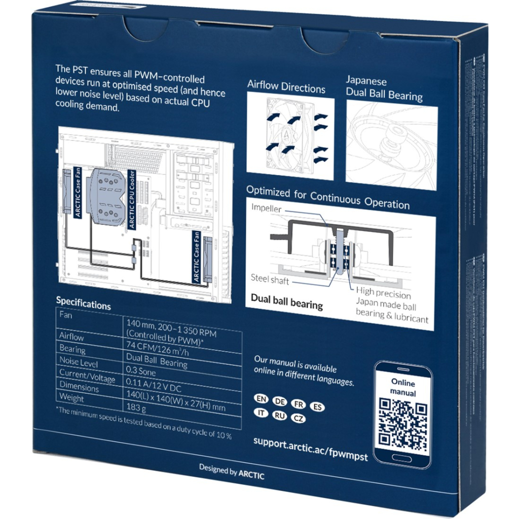 Кулер для корпуса Arctic F14 PWM PST CO (ACFAN00080A) - 6