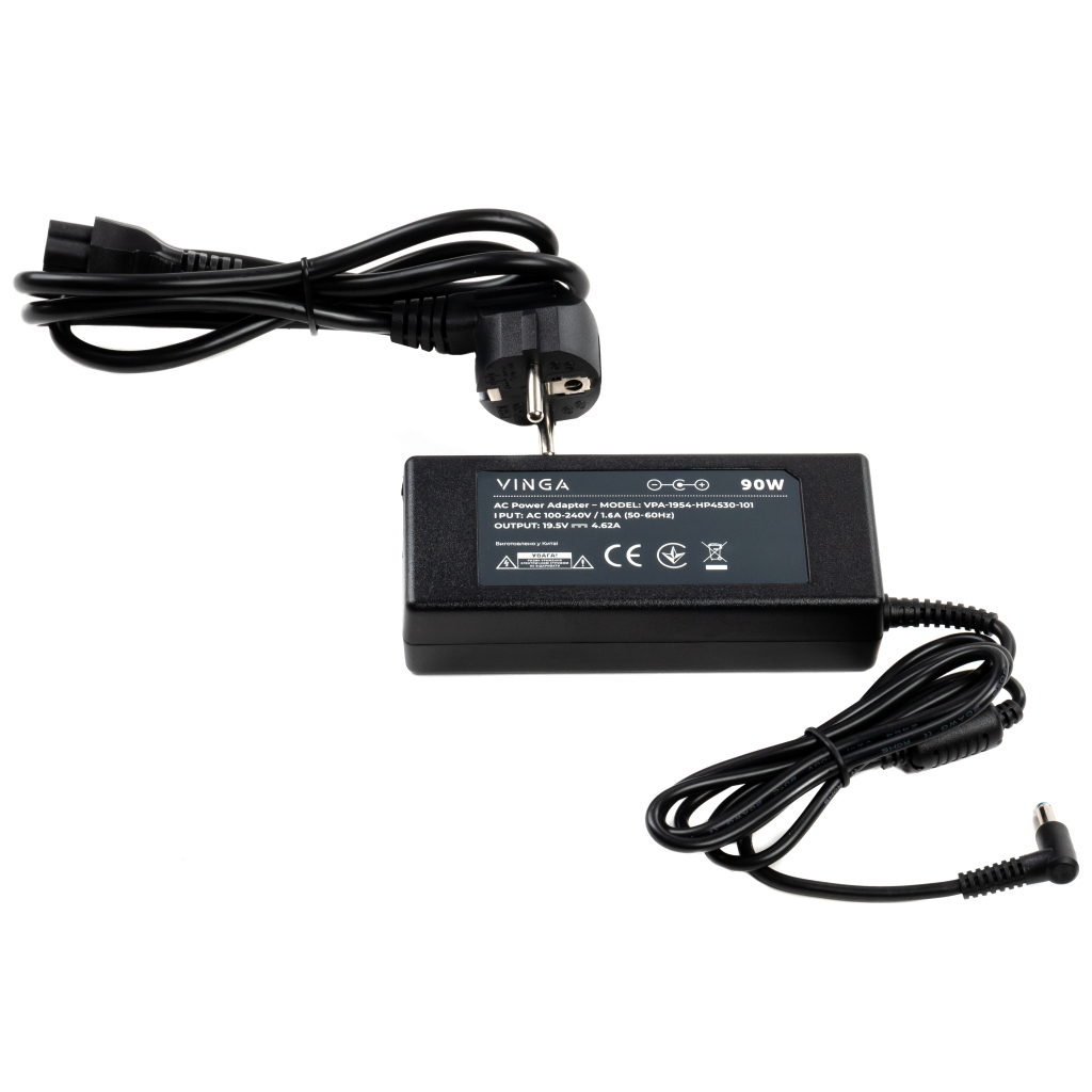 Блок питания к ноутбуку Vinga HP 90W 19.5V 4.62А 4.5*3.0 (VPA-1954-HP4530-101) - 1