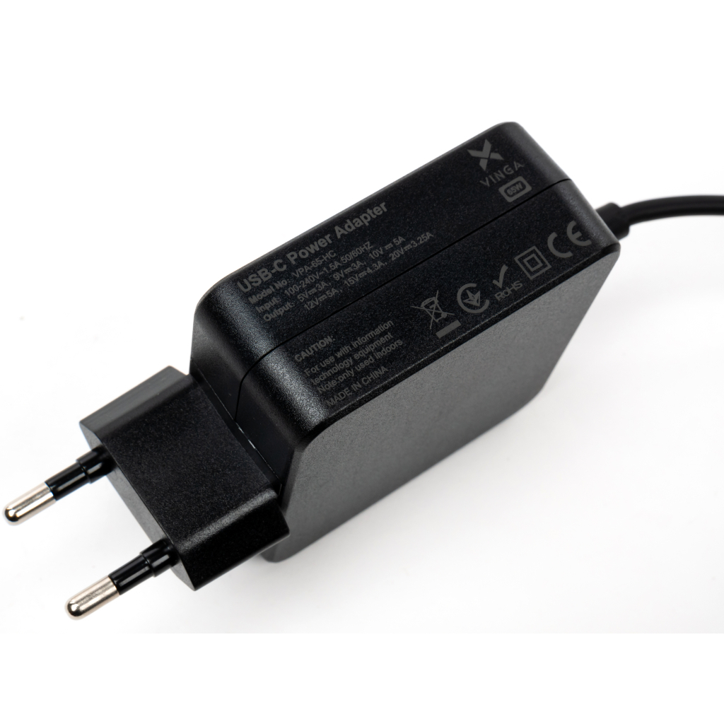 Блок питания к ноутбуку Vinga HP 65W 5V3A/9V3A/12V5A/15V4.3A/20V3.25A USB-C (VPA-65-H-C) - 3
