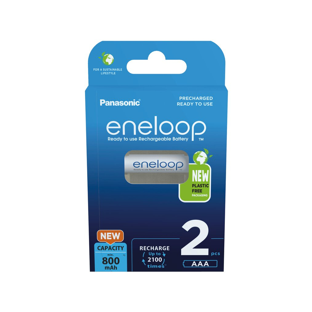 Аккумулятор Panasonic Eneloop AAA 800mAh NI-MH * 2 (BK-4MCDE/2BE)