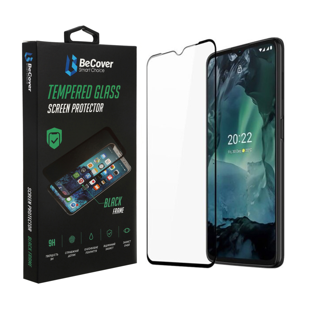 Стекло защитное BeCover Nokia G21 / G11 / G11 Plus Black (707603)