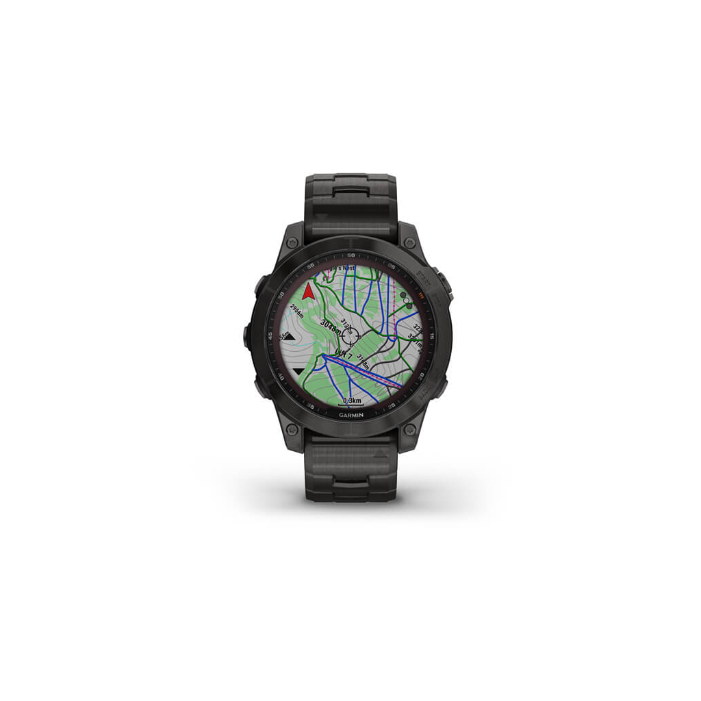 Смарт-часы Garmin fenix 7 Sapph Sol, Carbon Gray DLC Ti w/DLC Ti Bracelet, GPS (010-02540-39) - 3