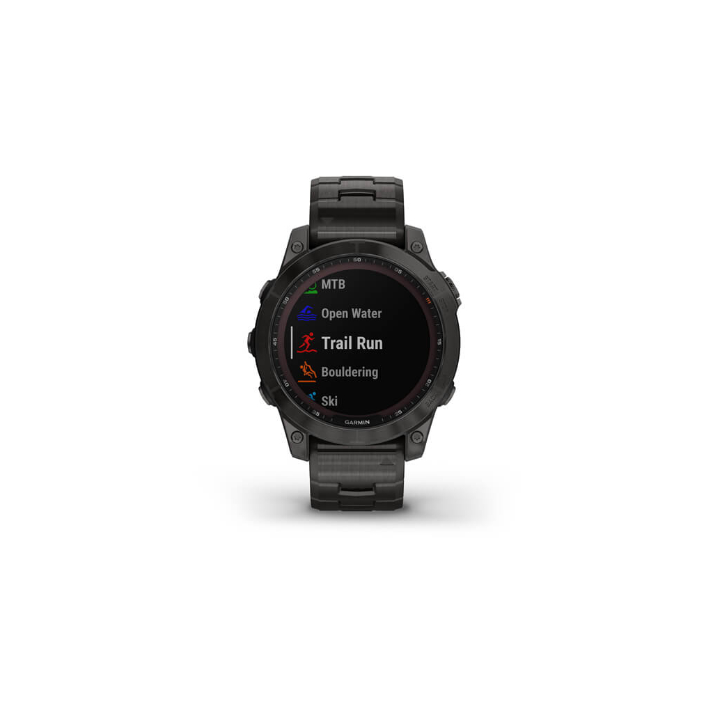 Смарт-часы Garmin fenix 7 Sapph Sol, Carbon Gray DLC Ti w/DLC Ti Bracelet, GPS (010-02540-39) - 6