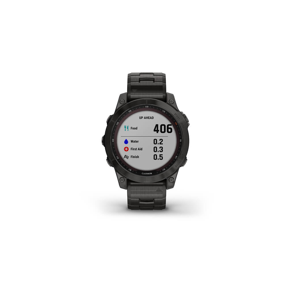 Смарт-часы Garmin fenix 7 Sapph Sol, Carbon Gray DLC Ti w/DLC Ti Bracelet, GPS (010-02540-39) - 7