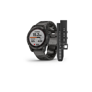 Смарт-часы Garmin fenix 7 Sapph Sol, Carbon Gray DLC Ti w/DLC Ti Bracelet, GPS (010-02540-39)