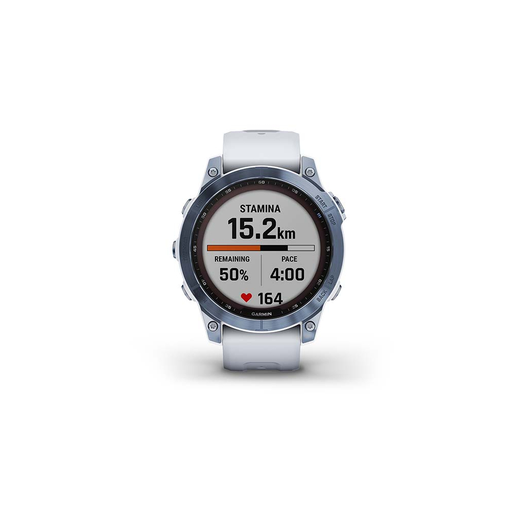 Смарт-часы Garmin fenix 7 Sapph Solar, Mineral Blue Ti w/Whitestone Band, GPS (010-02540-25) - 5