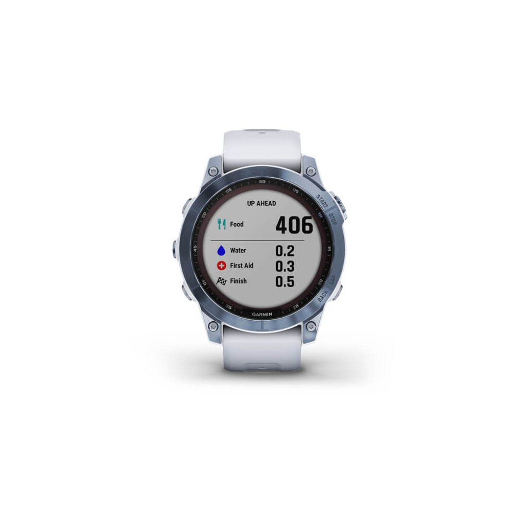 Смарт-часы Garmin fenix 7 Sapph Solar, Mineral Blue Ti w/Whitestone Band, GPS (010-02540-25) - 6