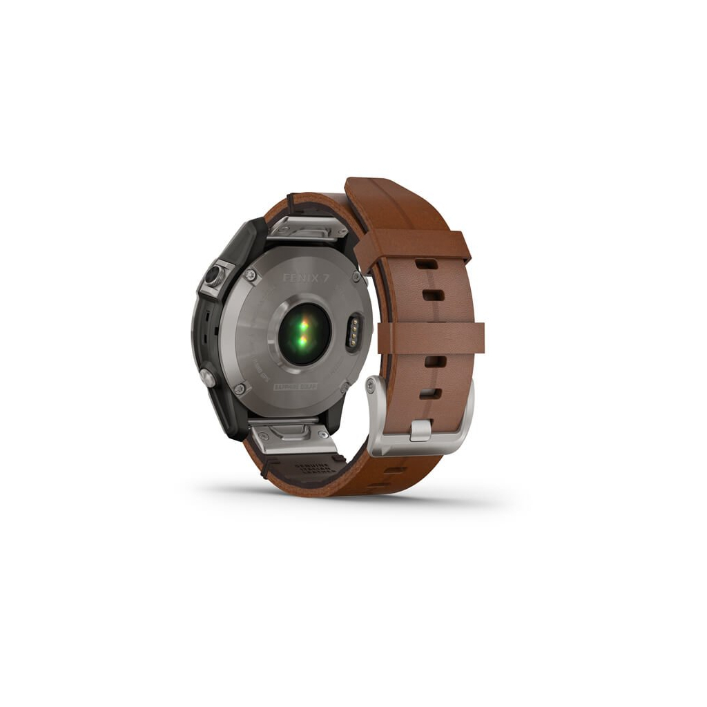 Смарт-часы Garmin fenix 7 Sapph Solar Titanium w/Chestnut Leather Band, GPS (010-02540-31) - 8