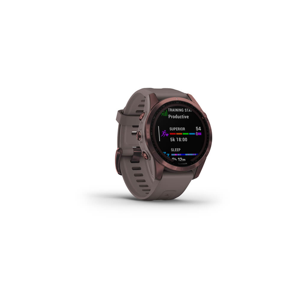 Смарт-часы Garmin fenix 7S Sapphire Sol, Dark Bronze Ti w/Shale Gray Band, GPS (010-02539-29) - 2