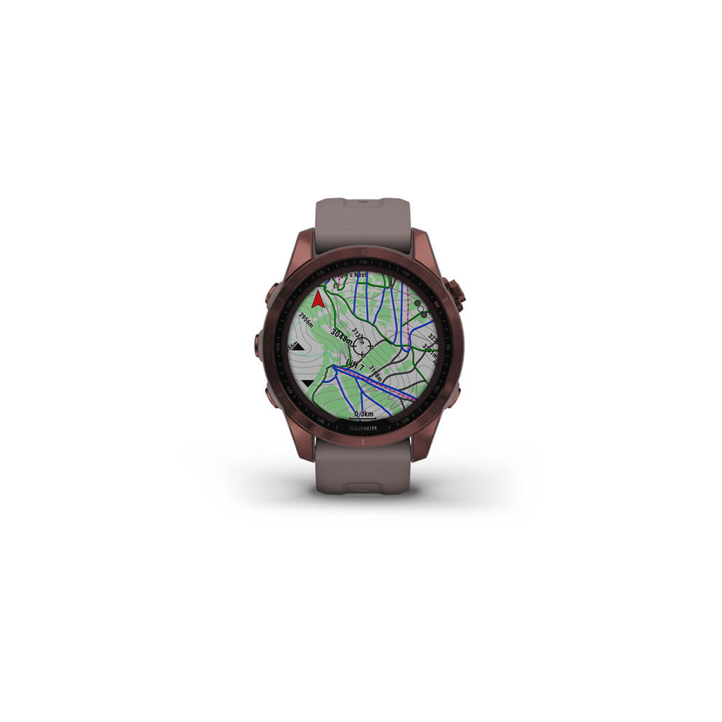 Смарт-часы Garmin fenix 7S Sapphire Sol, Dark Bronze Ti w/Shale Gray Band, GPS (010-02539-29) - 3