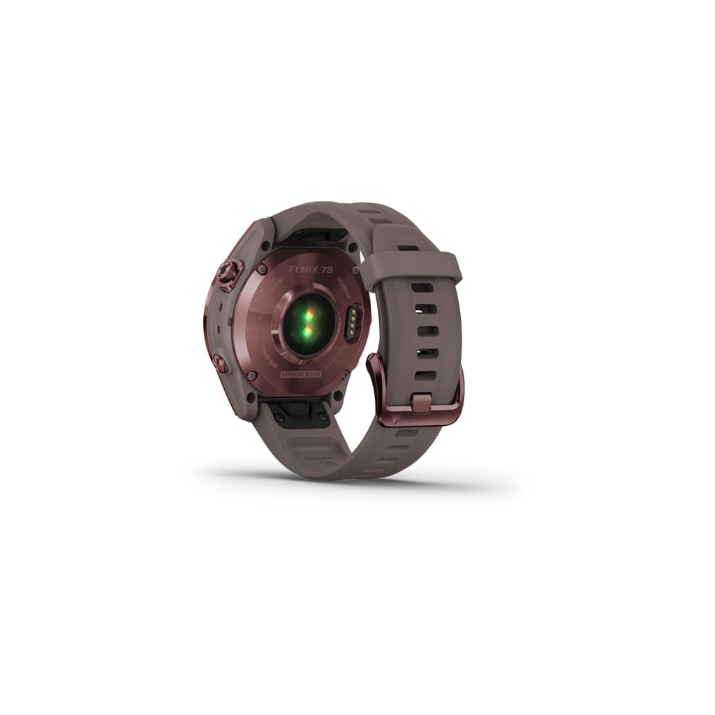 Смарт-часы Garmin fenix 7S Sapphire Sol, Dark Bronze Ti w/Shale Gray Band, GPS (010-02539-29) - 7