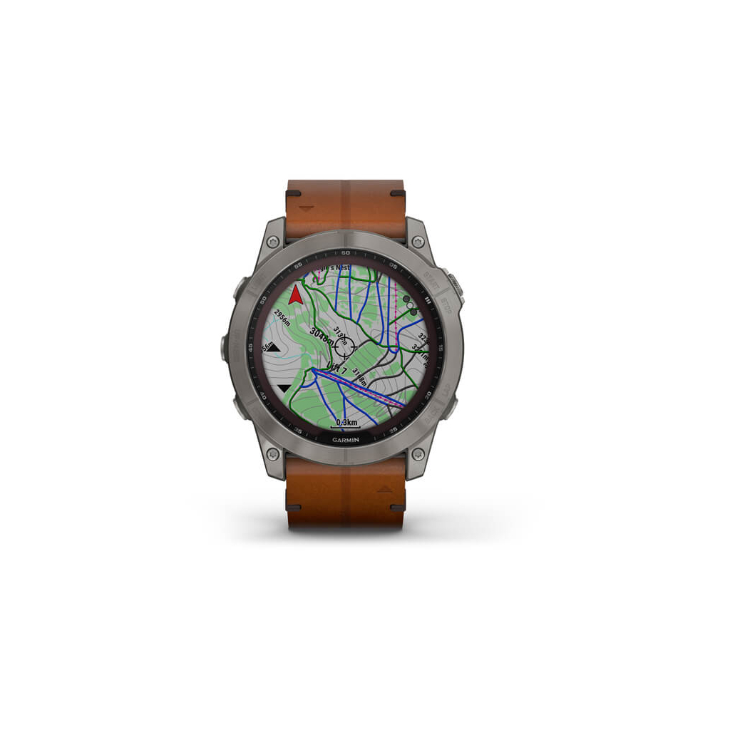 Смарт-часы Garmin fenix 7X Sapph Sol Titanium w/Chestnut Leather, GPS (010-02541-19) - 3