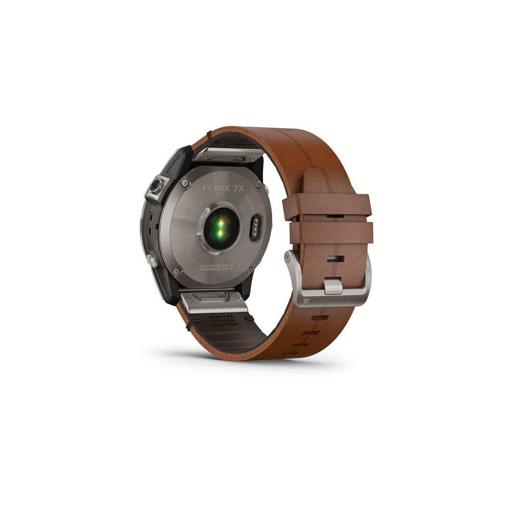 Смарт-часы Garmin fenix 7X Sapph Sol Titanium w/Chestnut Leather, GPS (010-02541-19) - 6