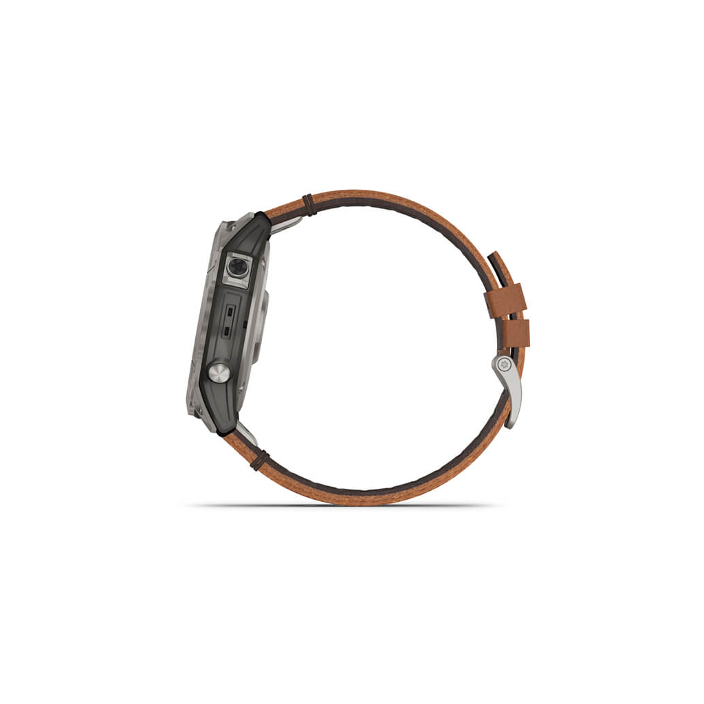 Смарт-часы Garmin fenix 7X Sapph Sol Titanium w/Chestnut Leather, GPS (010-02541-19) - 7
