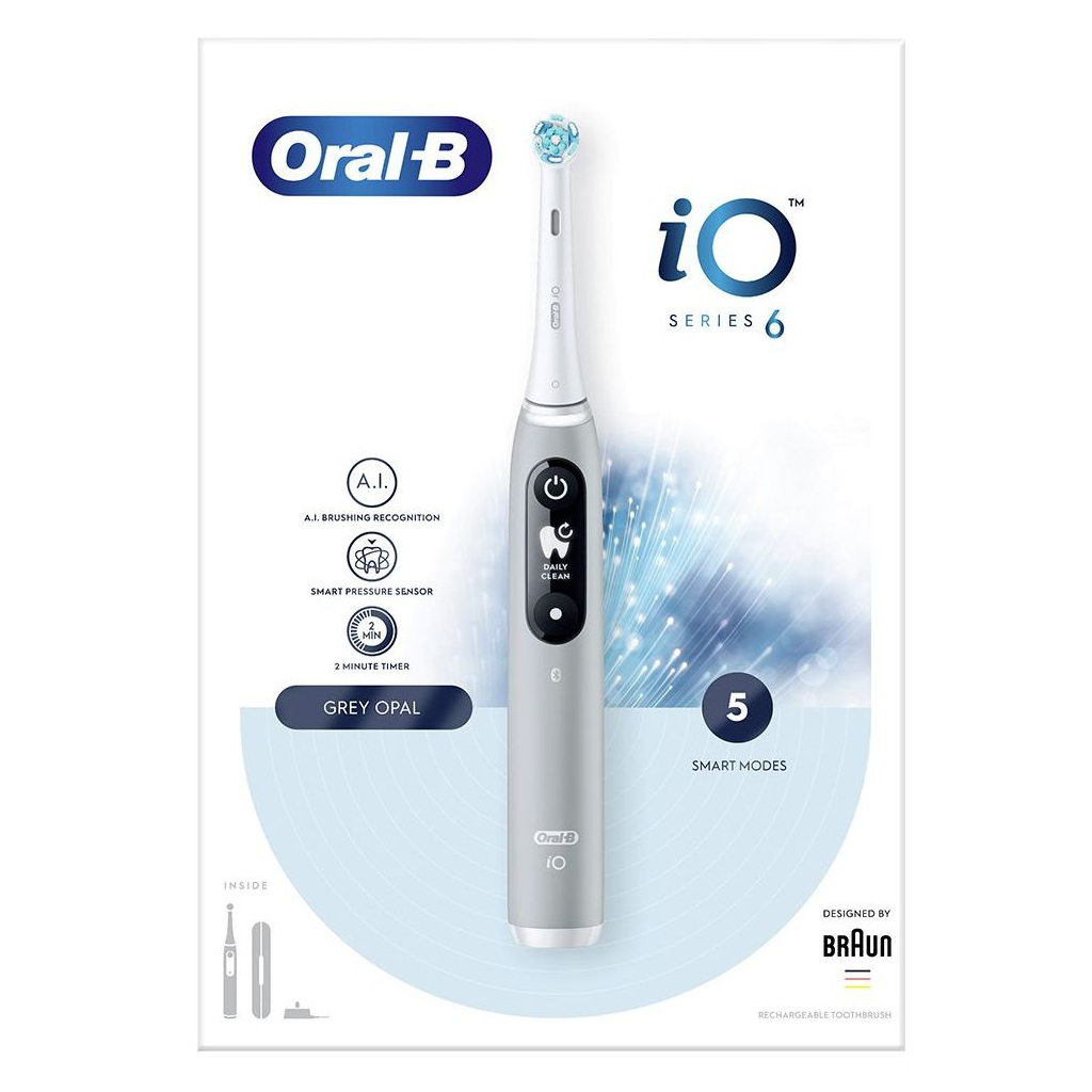 Электрическая зубная щетка Oral-B iO Series 6 iOM6.1A6.1K 3753 White - 1