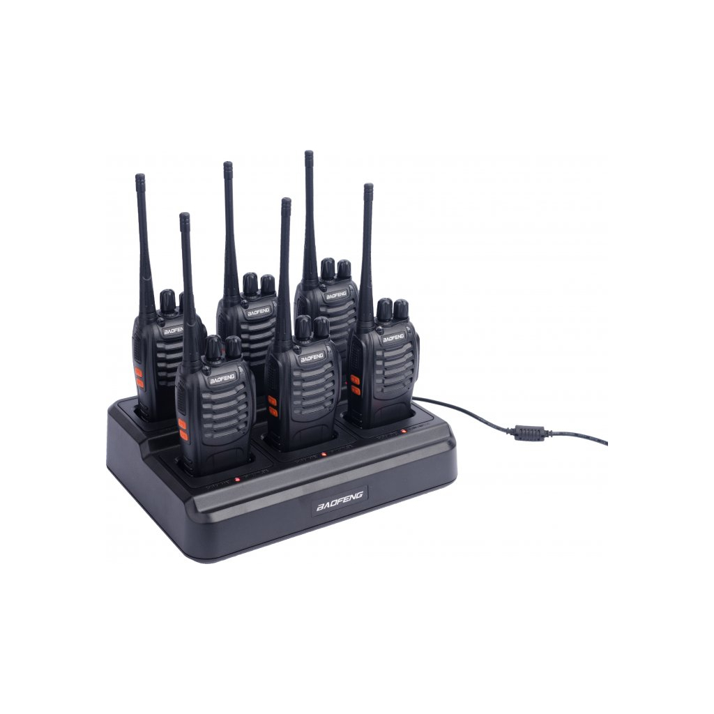 Портативная рация Baofeng BF-888S SIX PACK + Зарядний комплект (BL-1X6 + 6 АКБ BL-888) (BF-888S_6_6WCBF888S_BL-88) - 1