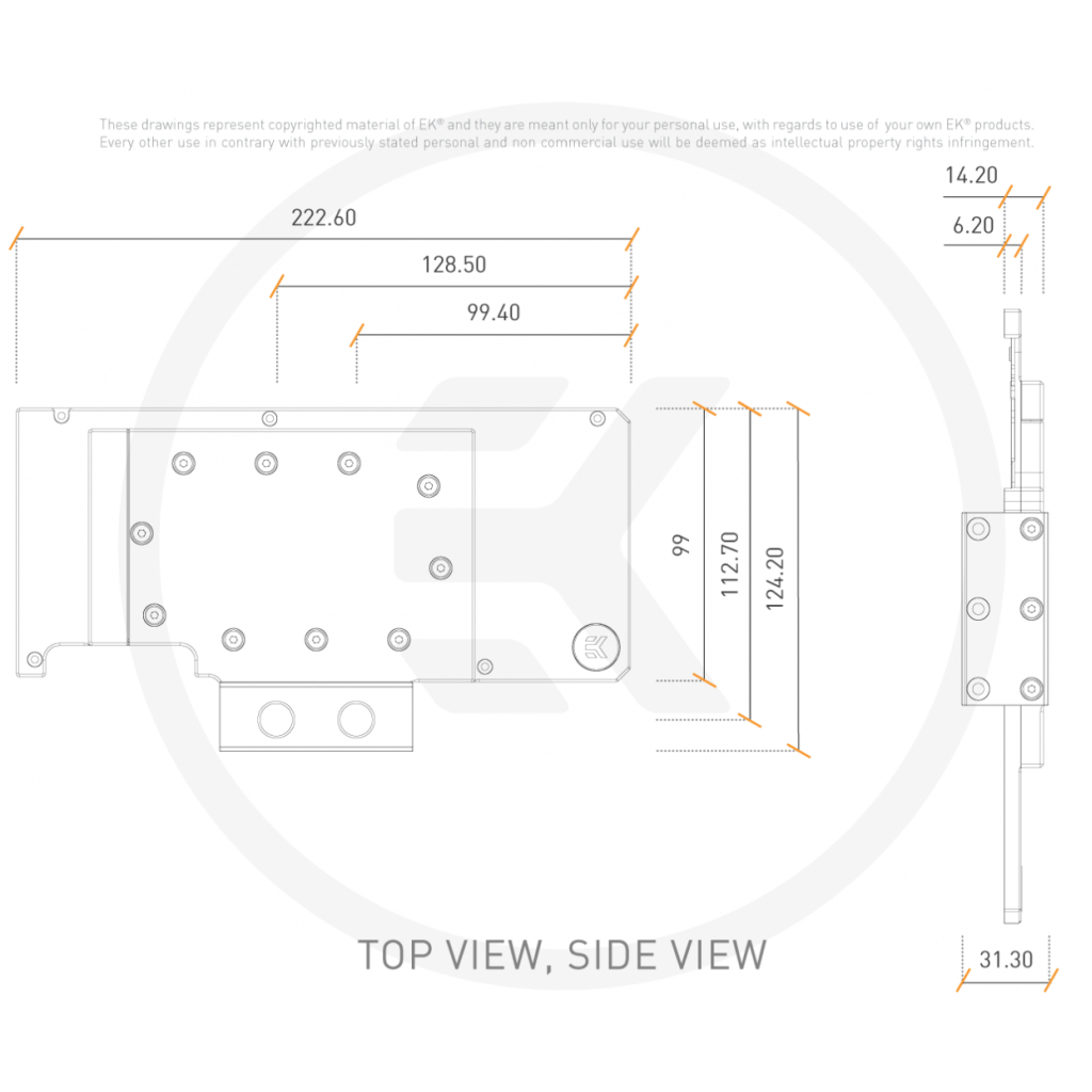 Водоблок Ekwb EK-Quantum Vector RE RTX 3080/3090 Active Backplate D-RGB (3831109836460) - 2
